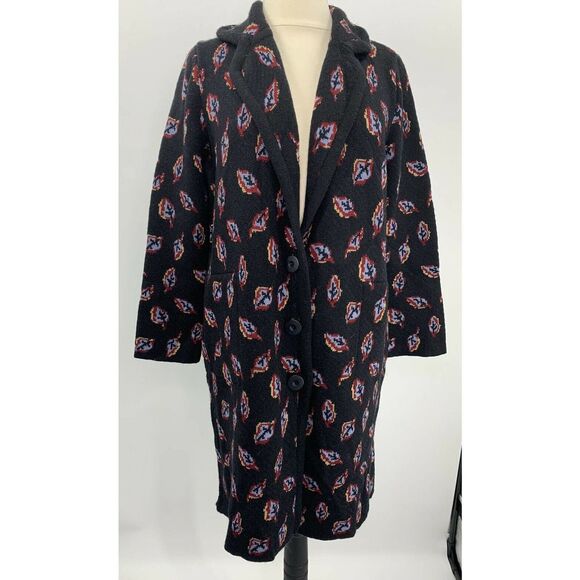 Aldomartins Leaf Jacquard Sweater Coat - Picture 1 of 7